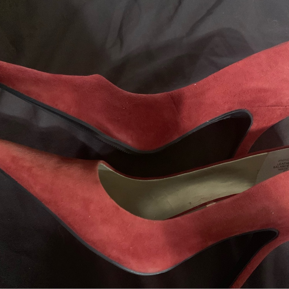 Nine West Red Suede Heels